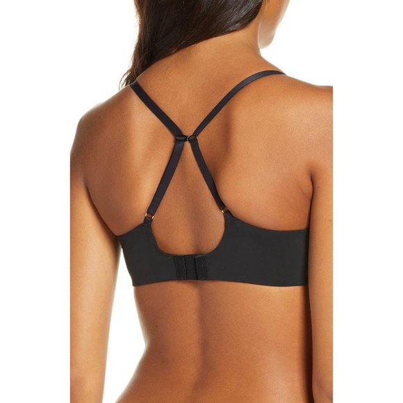 🆕 NATORI Minimal Contour UW Push Up Convertible T-Shirt Bra Black 34DD #727229 - Picture 4 of 12